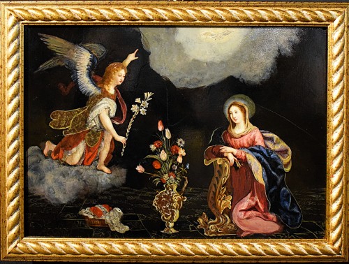 &quot;Annunciation&quot; , - 18th century - Paintings & Drawings Style Louis XV